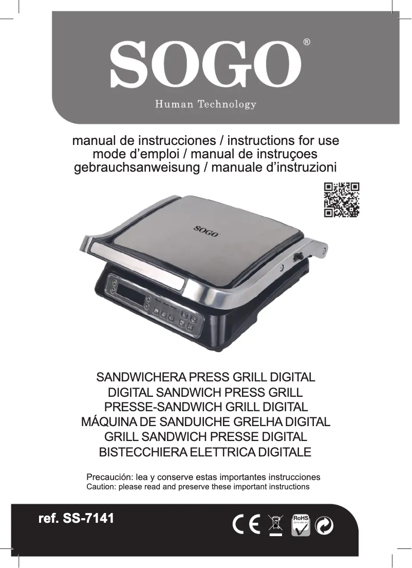 First page image of the manual for SS-7141