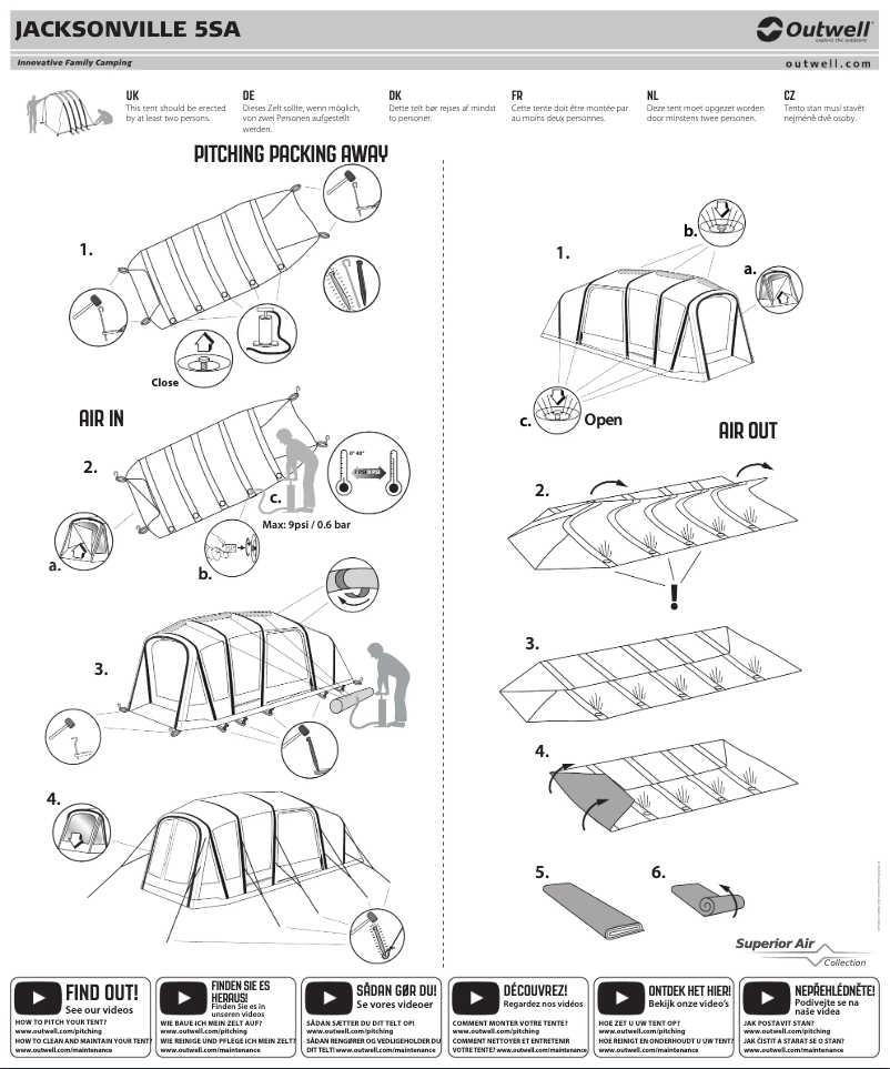 Page 1 of the manual User Manual Outwell Jacksonville 5SA