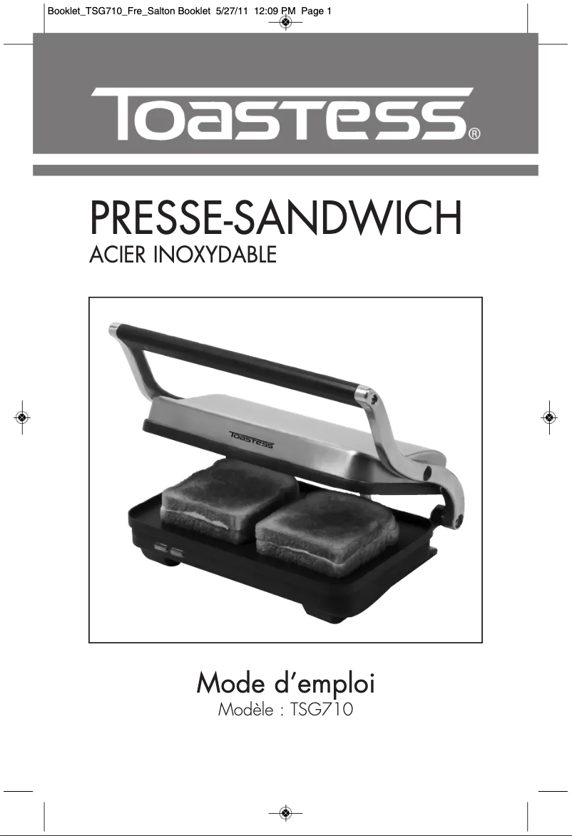 First page image of the manual for TSG710