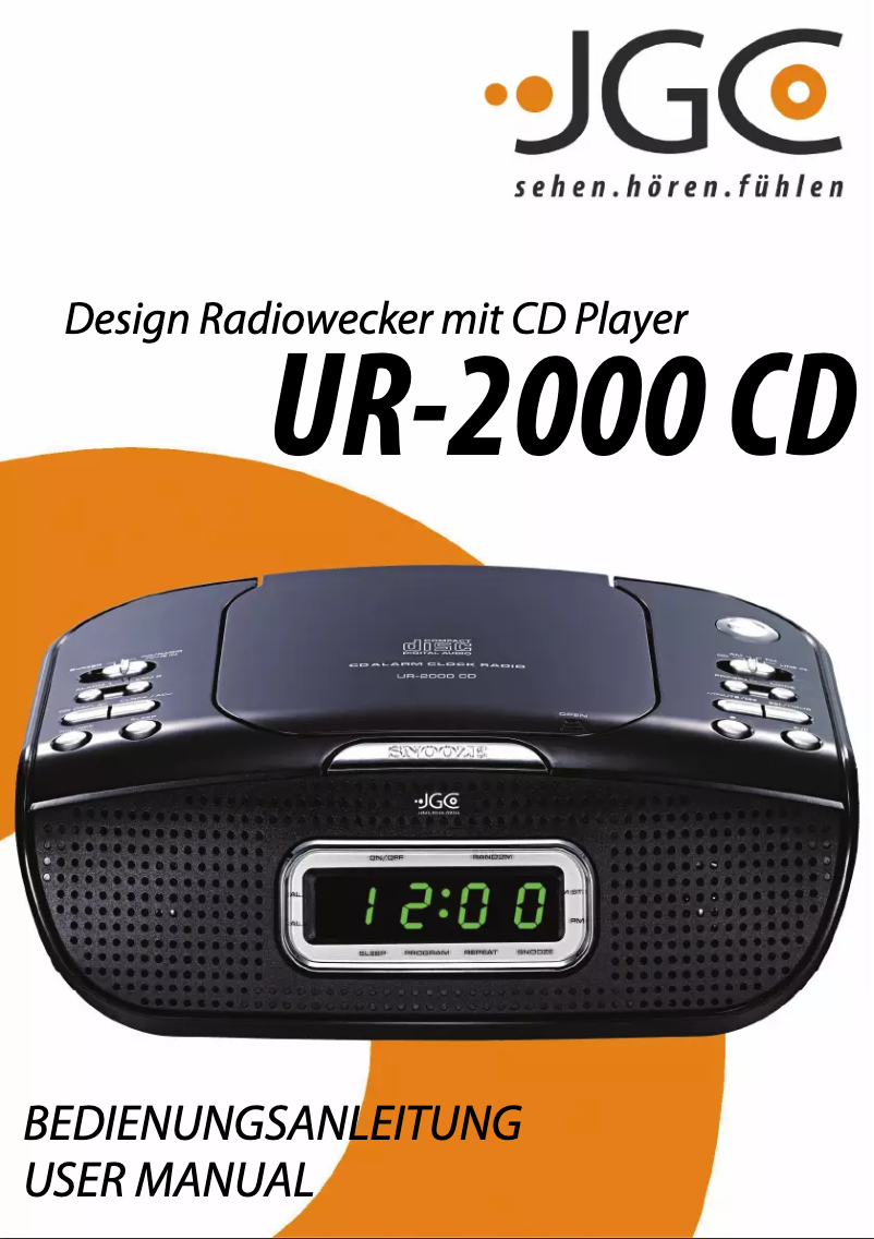 First page image of the manual for UR-2000 CD