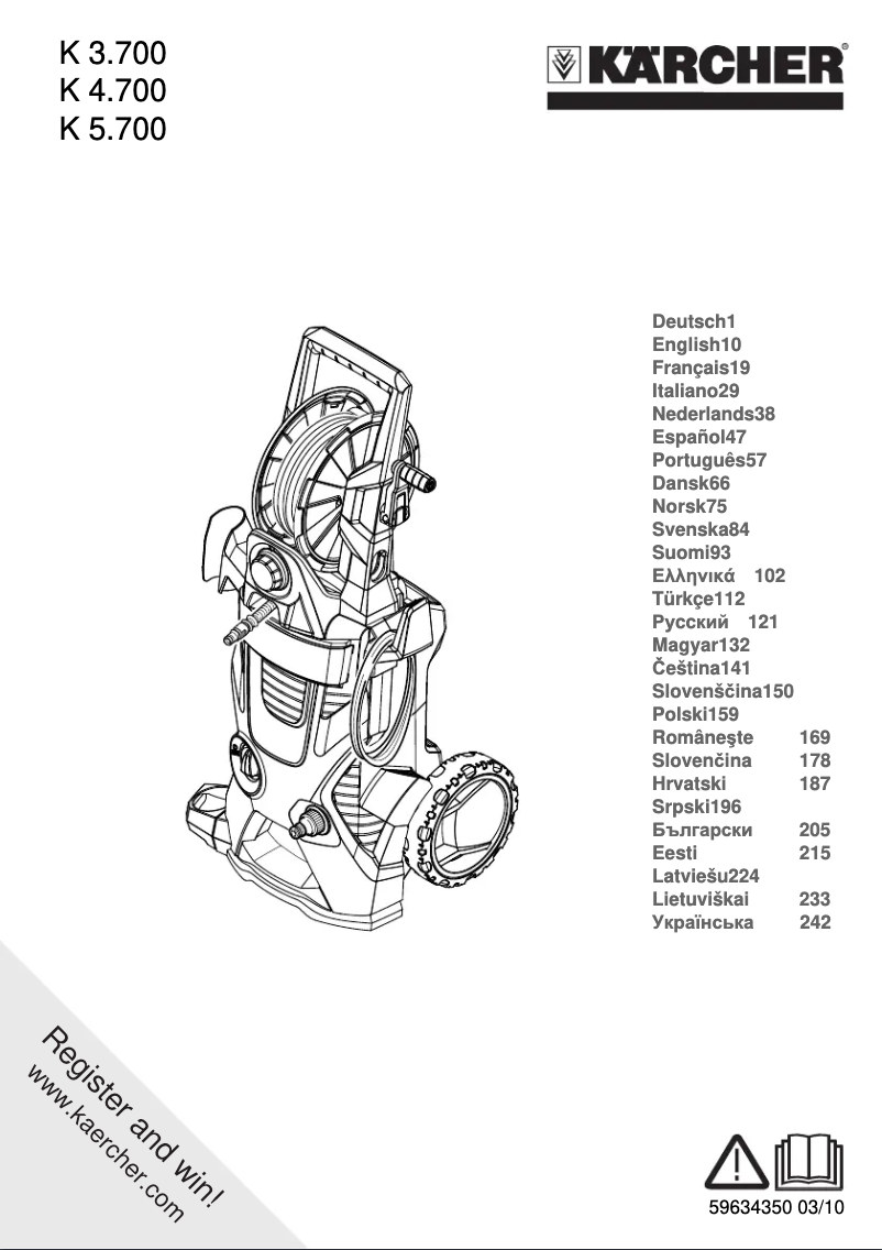 Page 1 de la notice Manuel utilisateur Kärcher K 4.700 MD