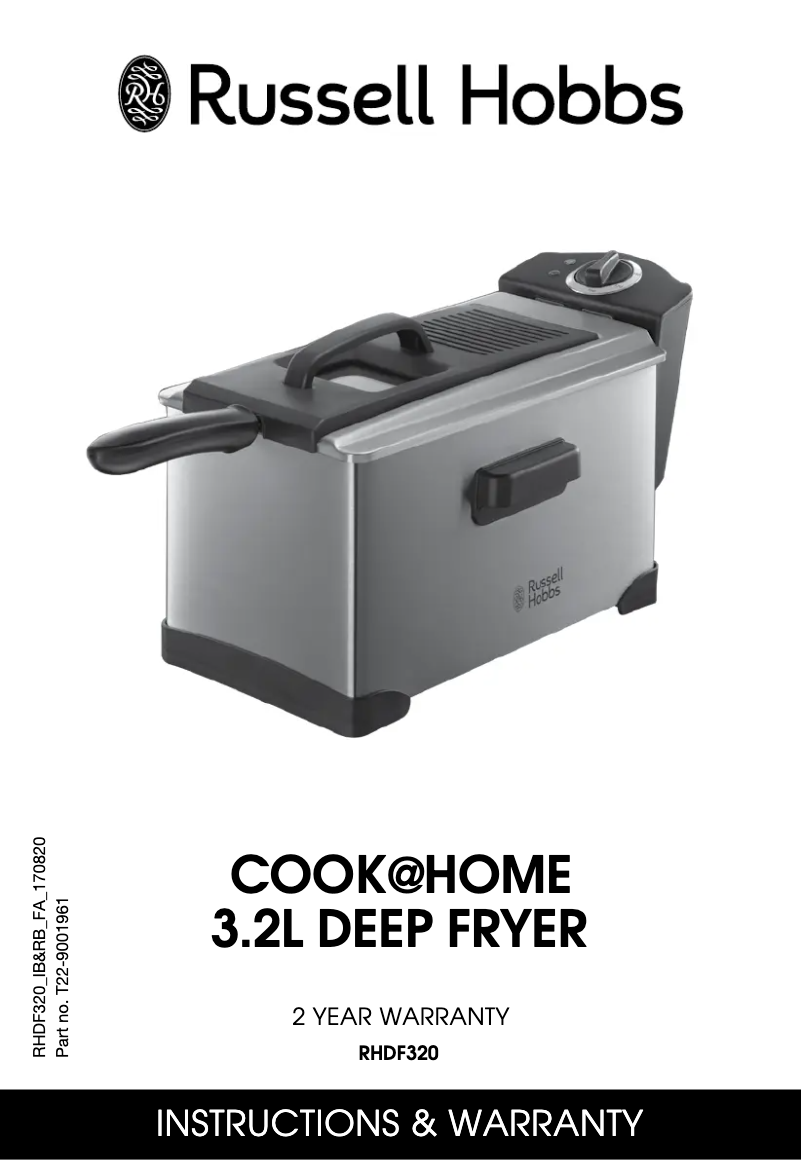 Page 1 of the manual User Manual Russell Hobbs Cook@Home RHDF320