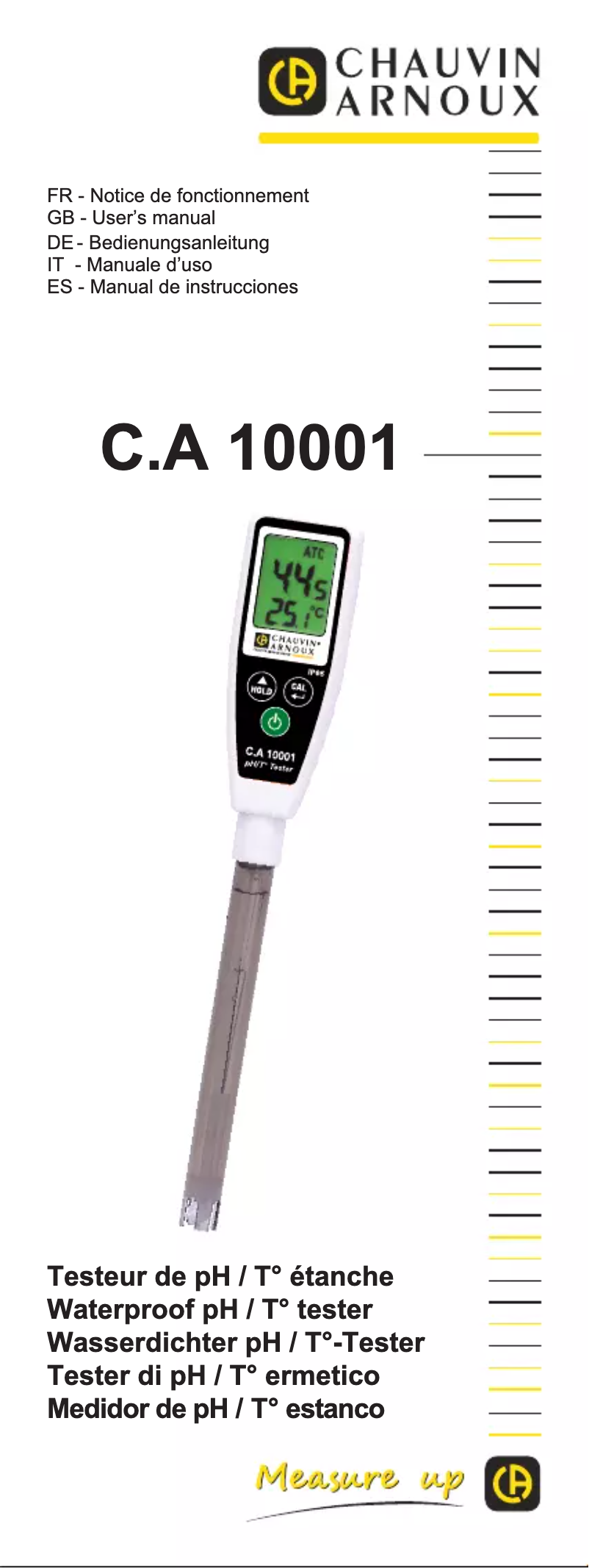 First page image of the manual for C.A 10001