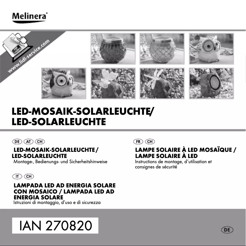 Page 1 of the manual User Manual Melinera IAN 270820