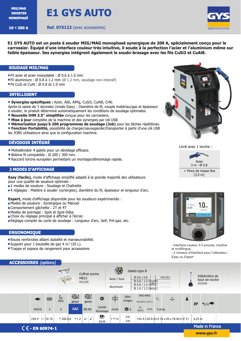 First page image of the manual for Auto E1