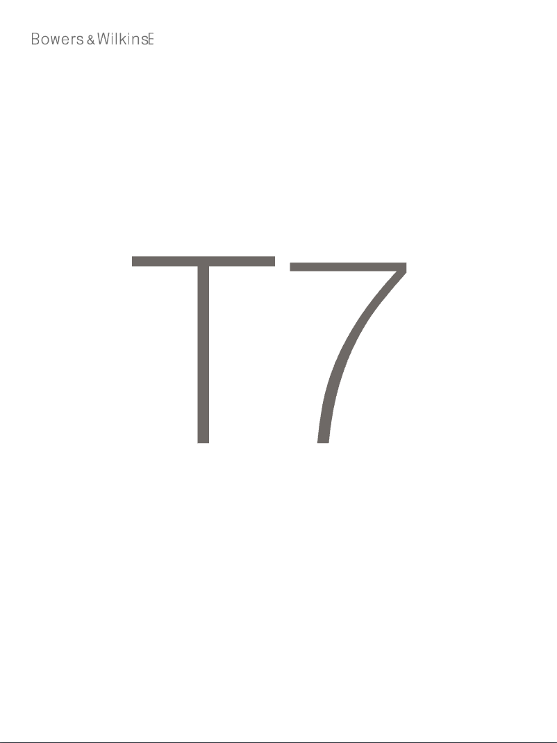 Page 1 of the manual User Manual Bowers & Wilkins T-7