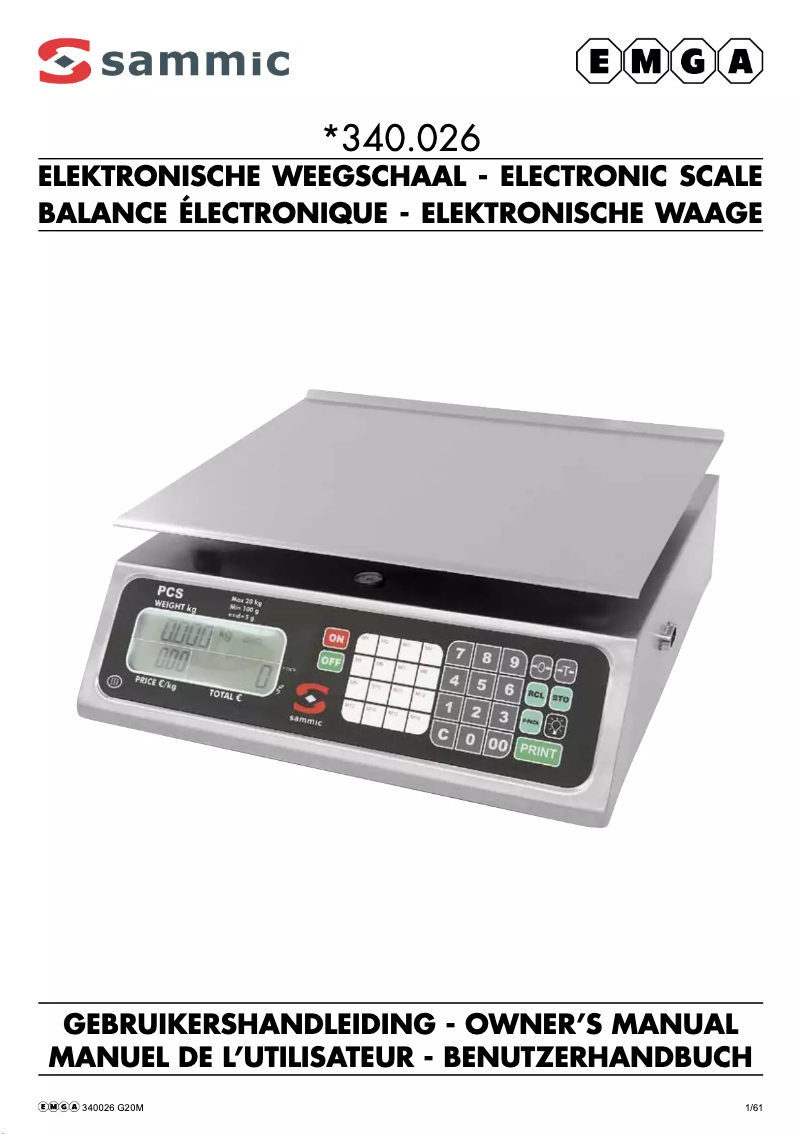 First page image of the manual for 340026