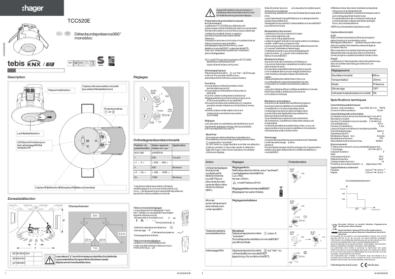 First page image of the manual for TCC520E