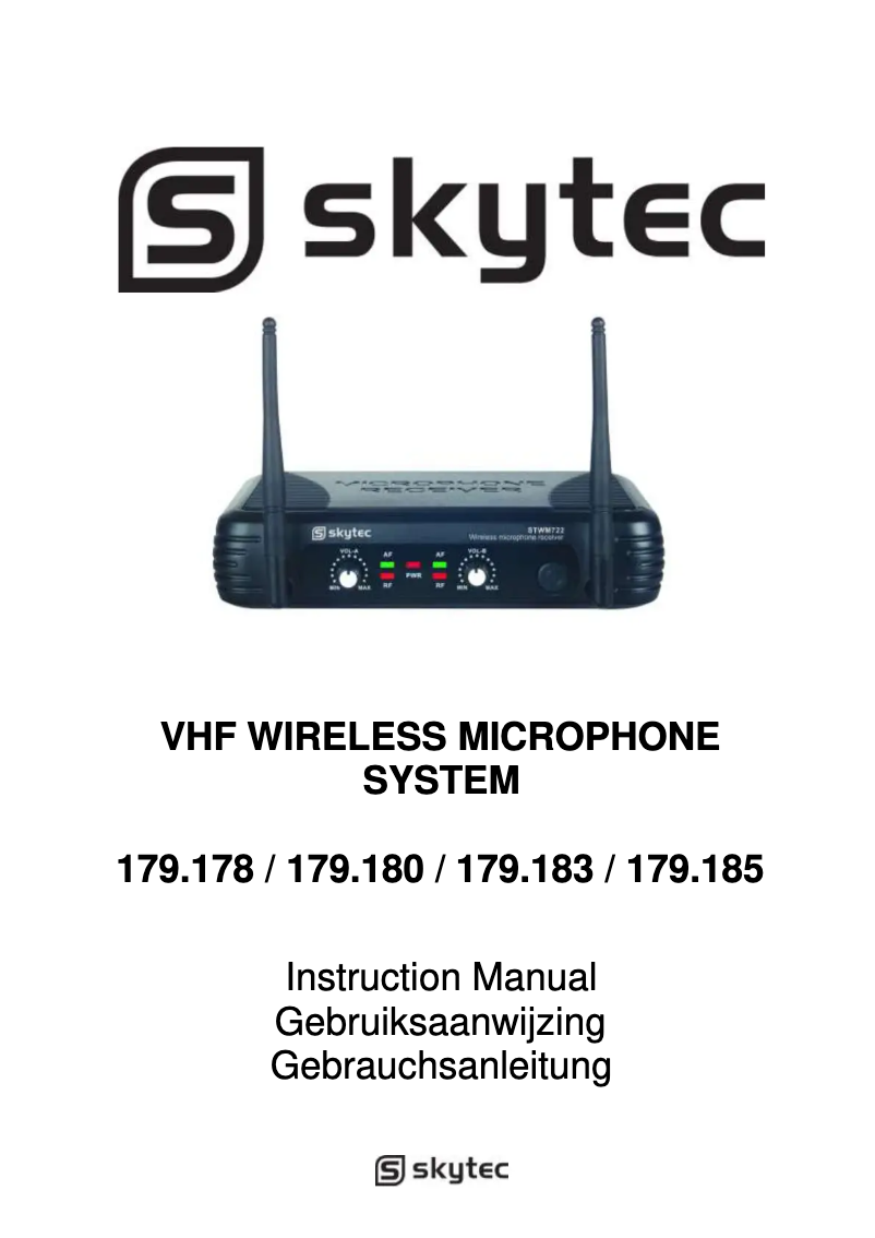 First page image of the manual for STWM712