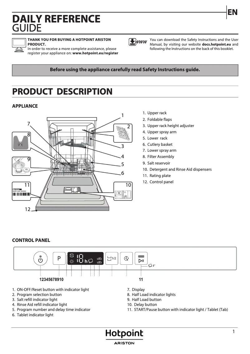 First page image of the manual for H2I HD526 A