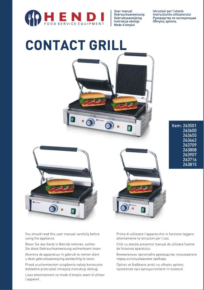 First page image of the manual for 263808