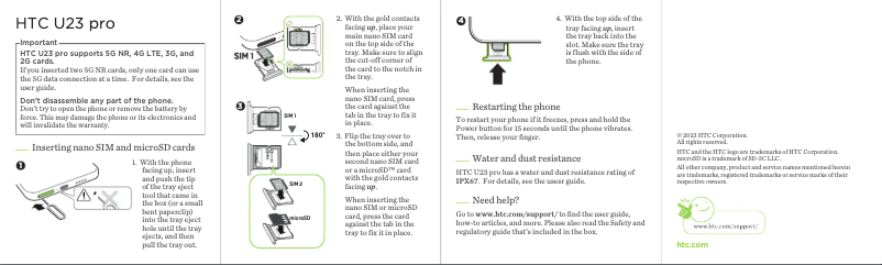 Image de la première page du manuel de l'appareil U23 pro
