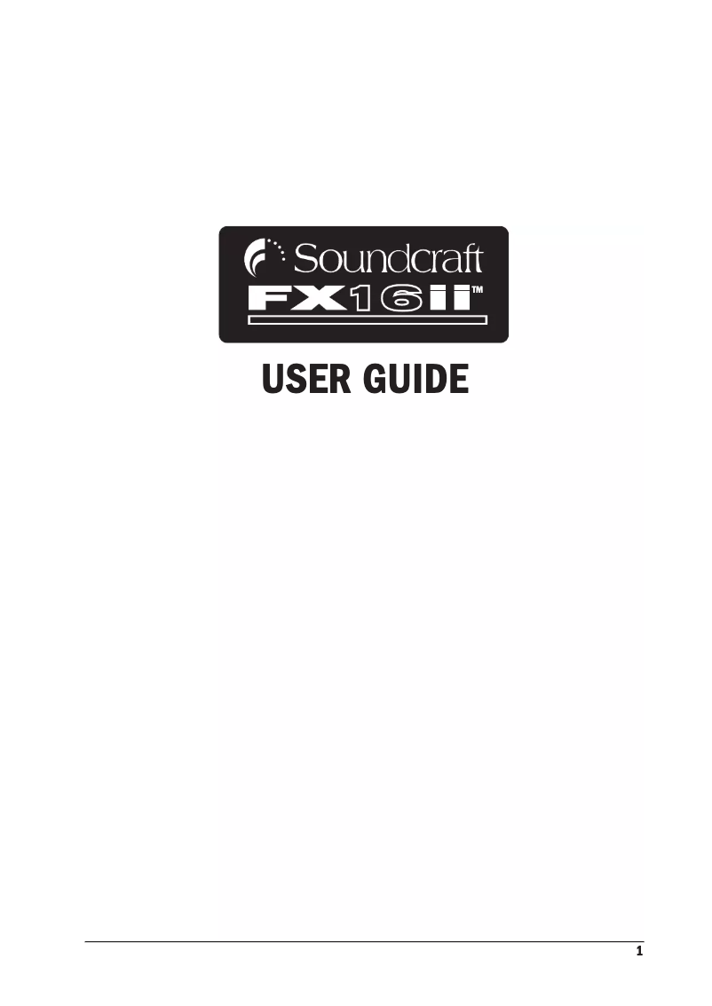 First page image of the manual for FX16II