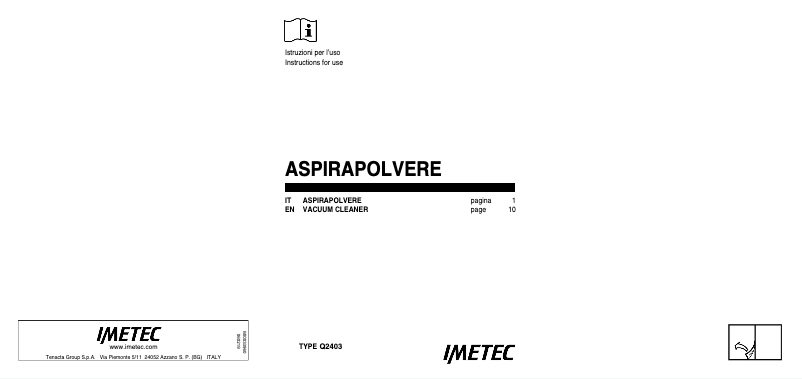 Page 1 of the manual User Manual Imetec Feather Extreme ++ SC3-500