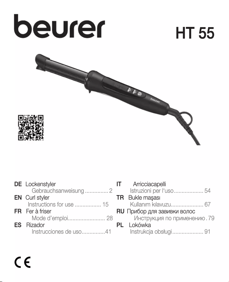 Page 1 of the manual User Manual Beurer HT 55