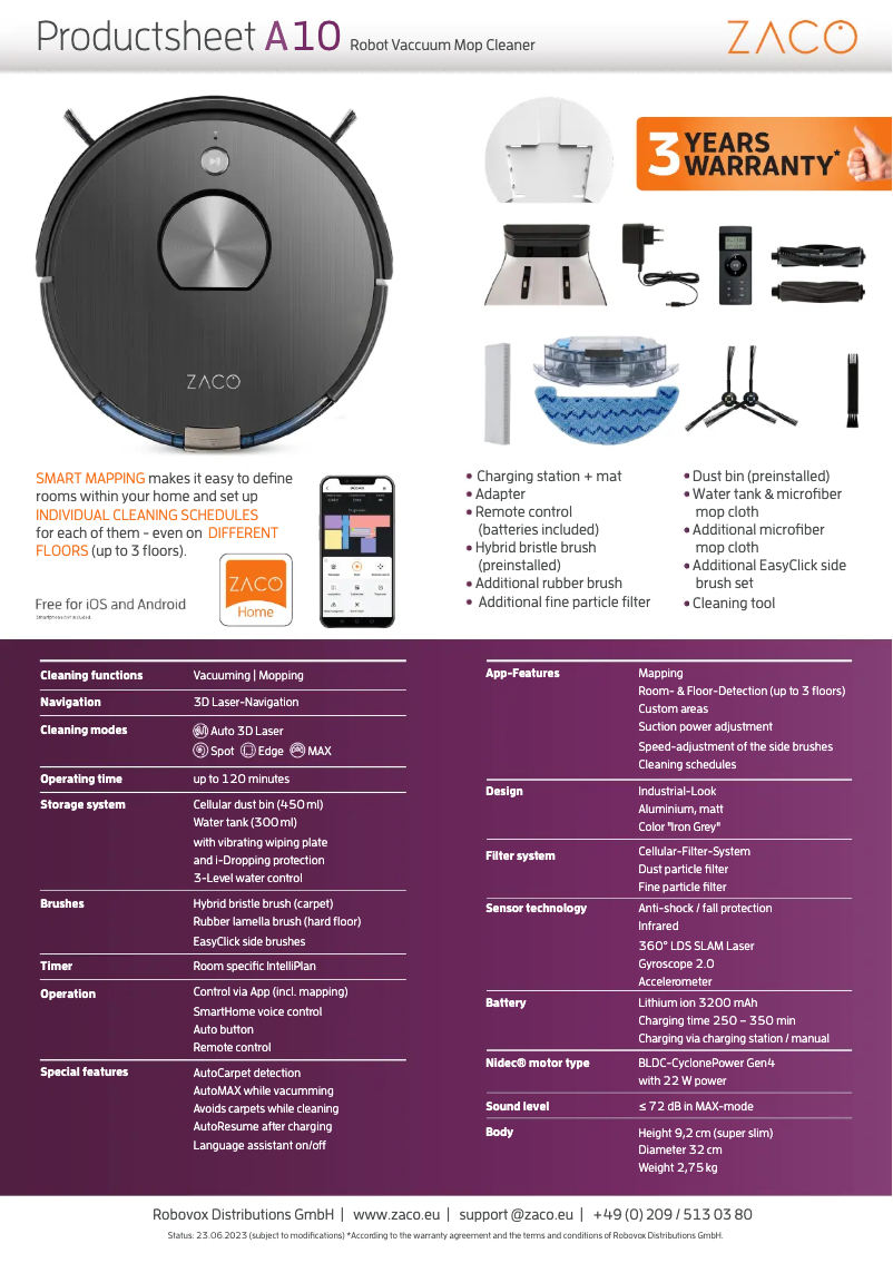 First page image of the manual for A10