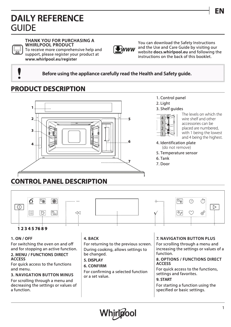 First page image of the manual for W7 MS450
