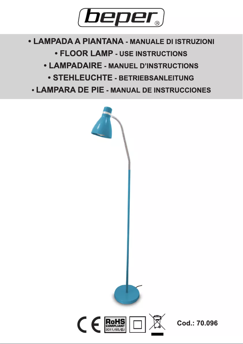 Page 1 of the manual User Manual Beper 70.096