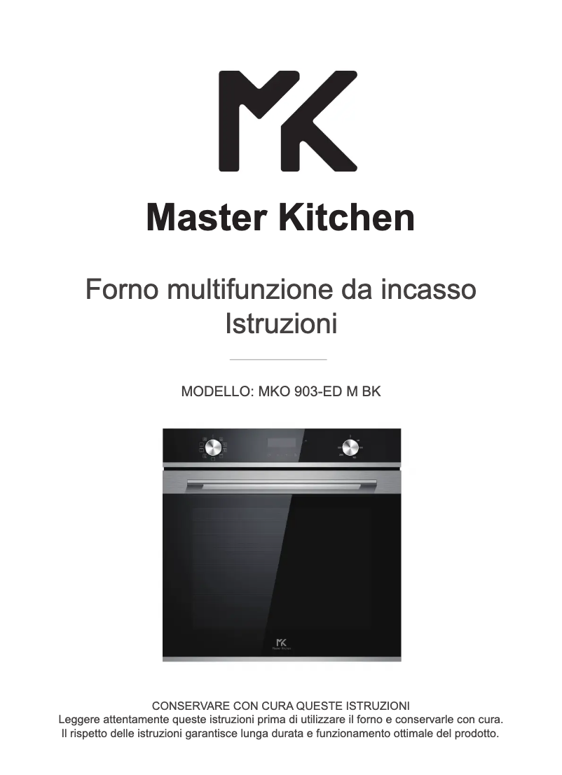 First page image of the manual for MKO 903-ED M BK