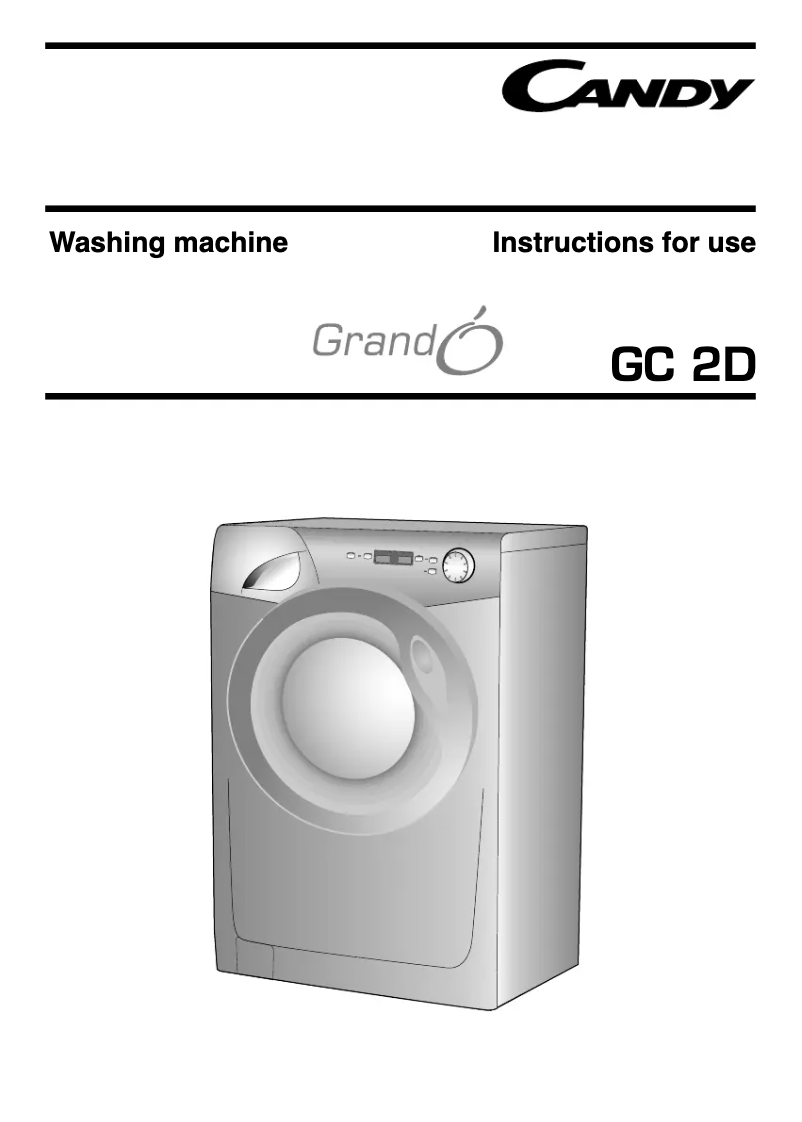 First page image of the manual for GC 1662D1S/1-80