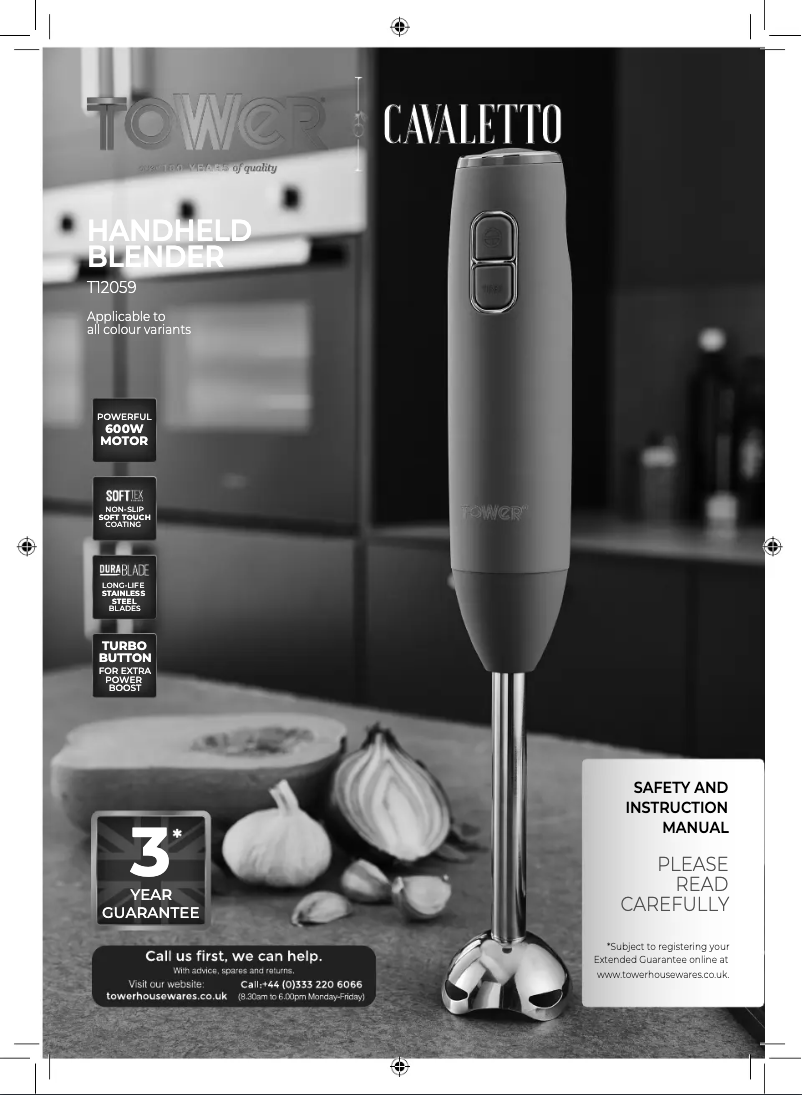 Page 1 de la notice Manuel utilisateur Tower Cavaletto T12059