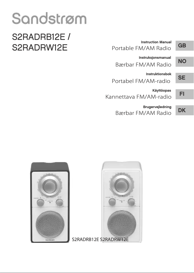 First page image of the manual for S2RADRW12E