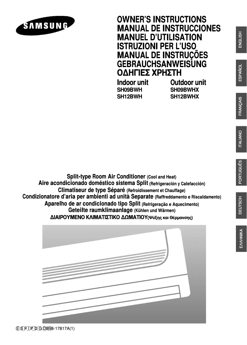 Page 1 of the manual User Manual Samsung SH09BWHX
