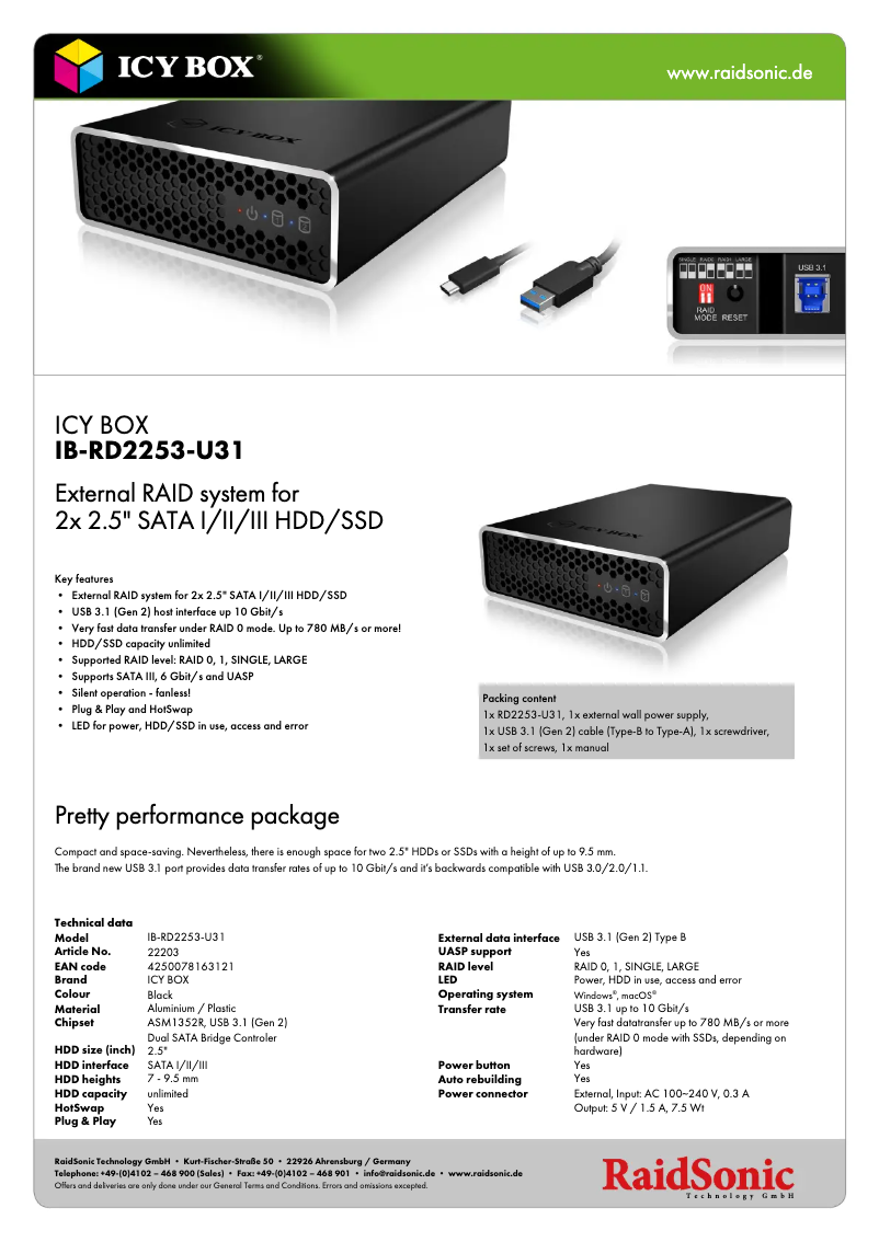 First page image of the manual for IB-RD2253-U31