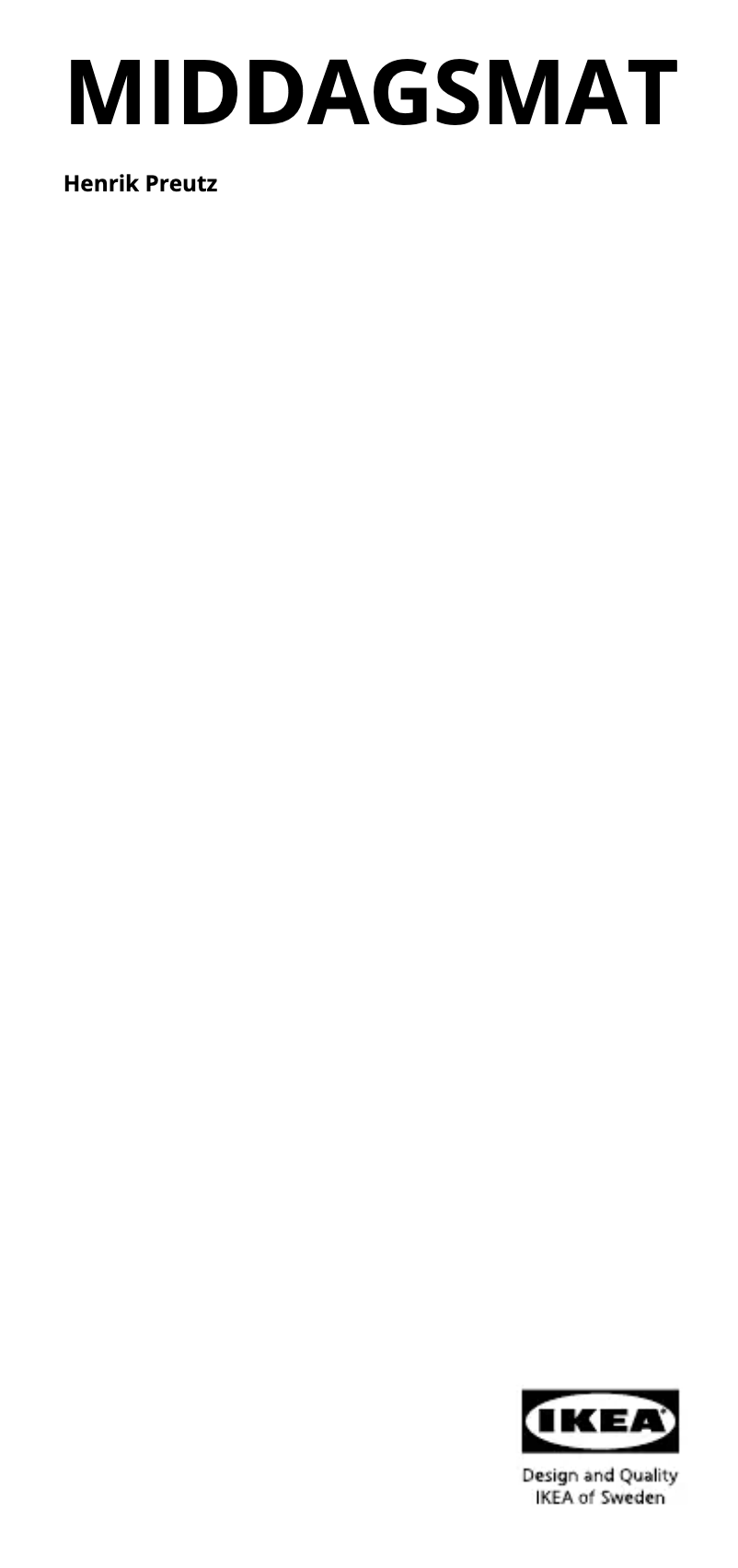 First page image of the manual for MIDDAGSMAT 005.452.18