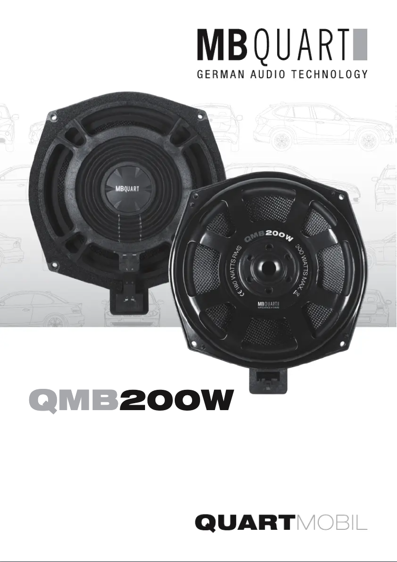 Page 1 of the manual User Manual MB Quart QMB200W