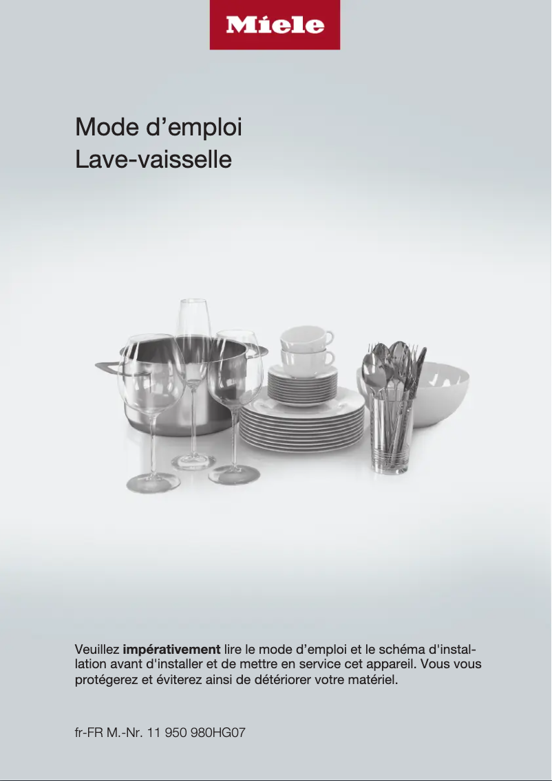 Page 1 of the manual User Manual Miele G 7060 SCVI IN