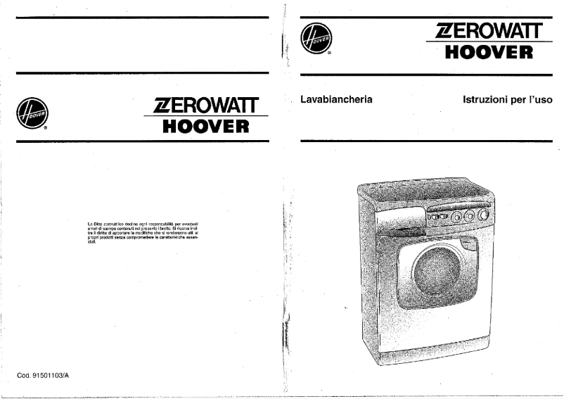 Page 1 of the manual User Manual Zerowatt-Hoover EX 33