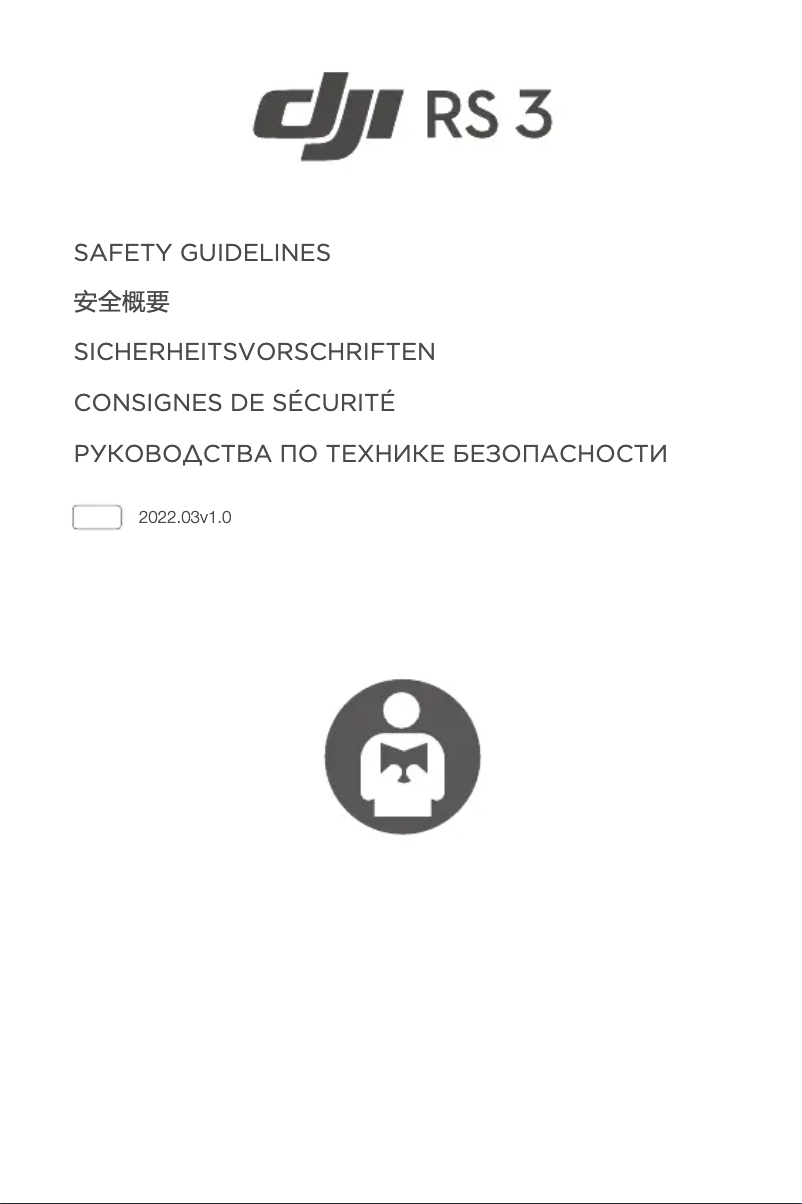 Page 1 of the manual Safety Instructions DJI RS 3