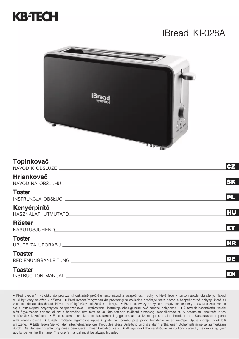 Page 1 of the manual User Manual KB-TECH KI-028A
