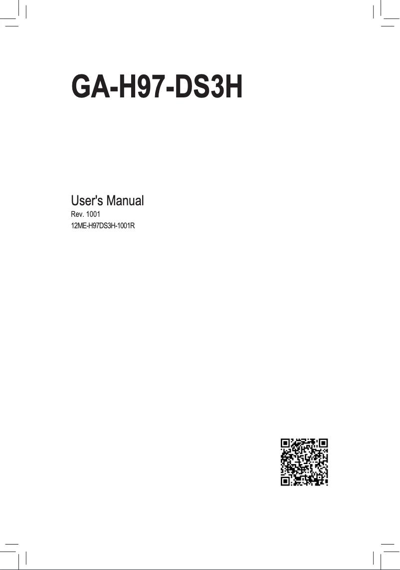First page image of the manual for GA-H97-DS3H