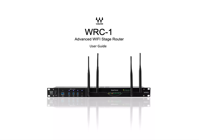 Image de la première page du manuel de l'appareil WRC-1