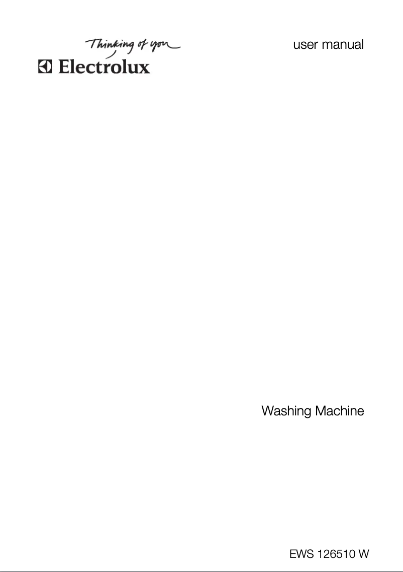 Page 1 of the manual User Manual Electrolux EWS 126510 W
