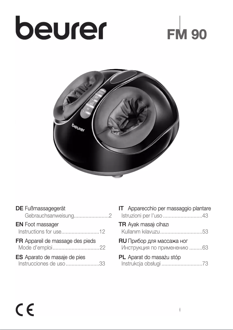First page image of the manual for FM90