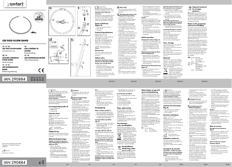 First page image of the manual for IAN 290884