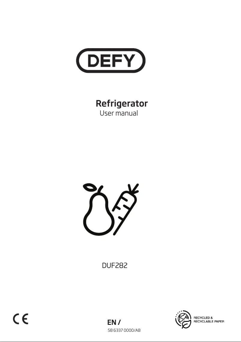 First page image of the manual for DUF282