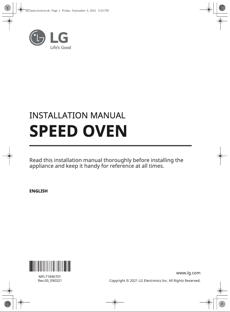 First page image of the manual for MZBZ1715S