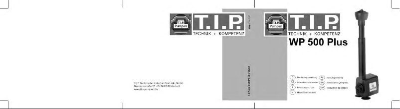 First page image of the manual for WP 500 Plus