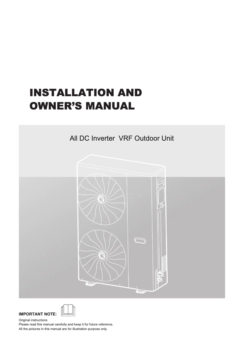 First page image of the manual for MDV-V120WN8