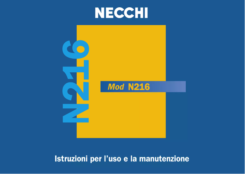 Page 1 of the manual User Manual Necchi N216