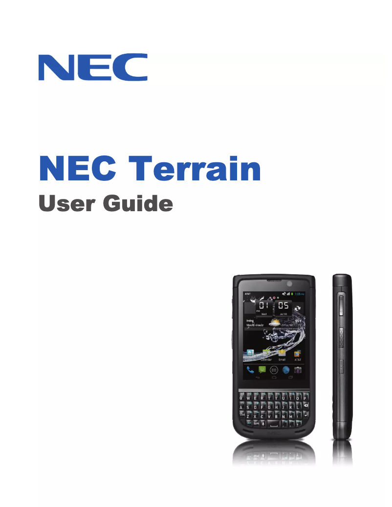 Page 1 of the manual User Manual NEC Terrain
