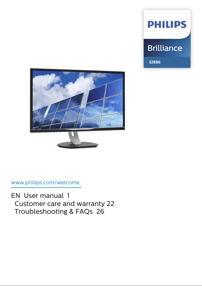Page 1 of the manual User Manual Philips 328B6