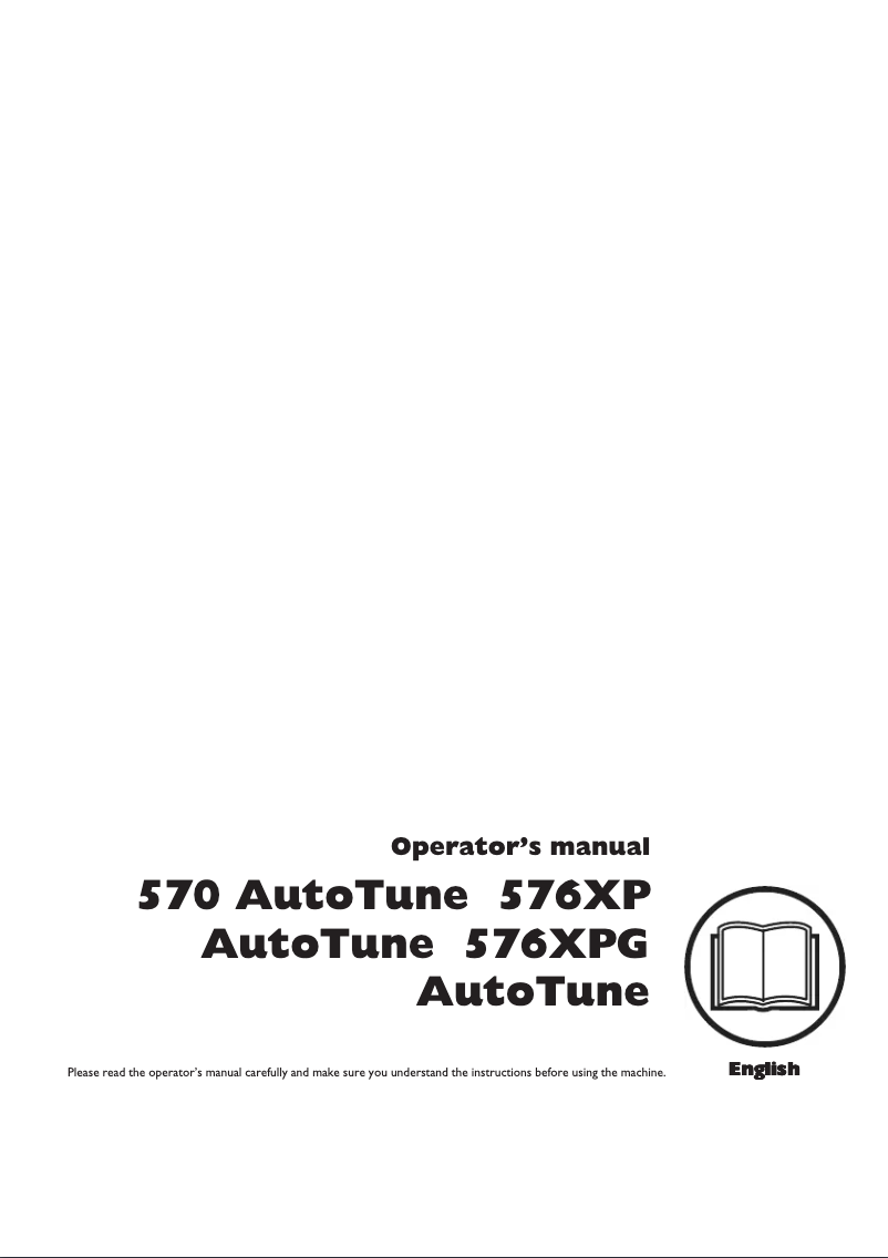 First page image of the manual for 576 XP AutoTune