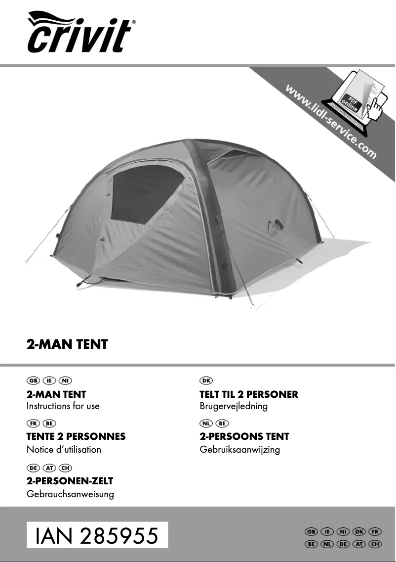 First page image of the manual for IAN 285955