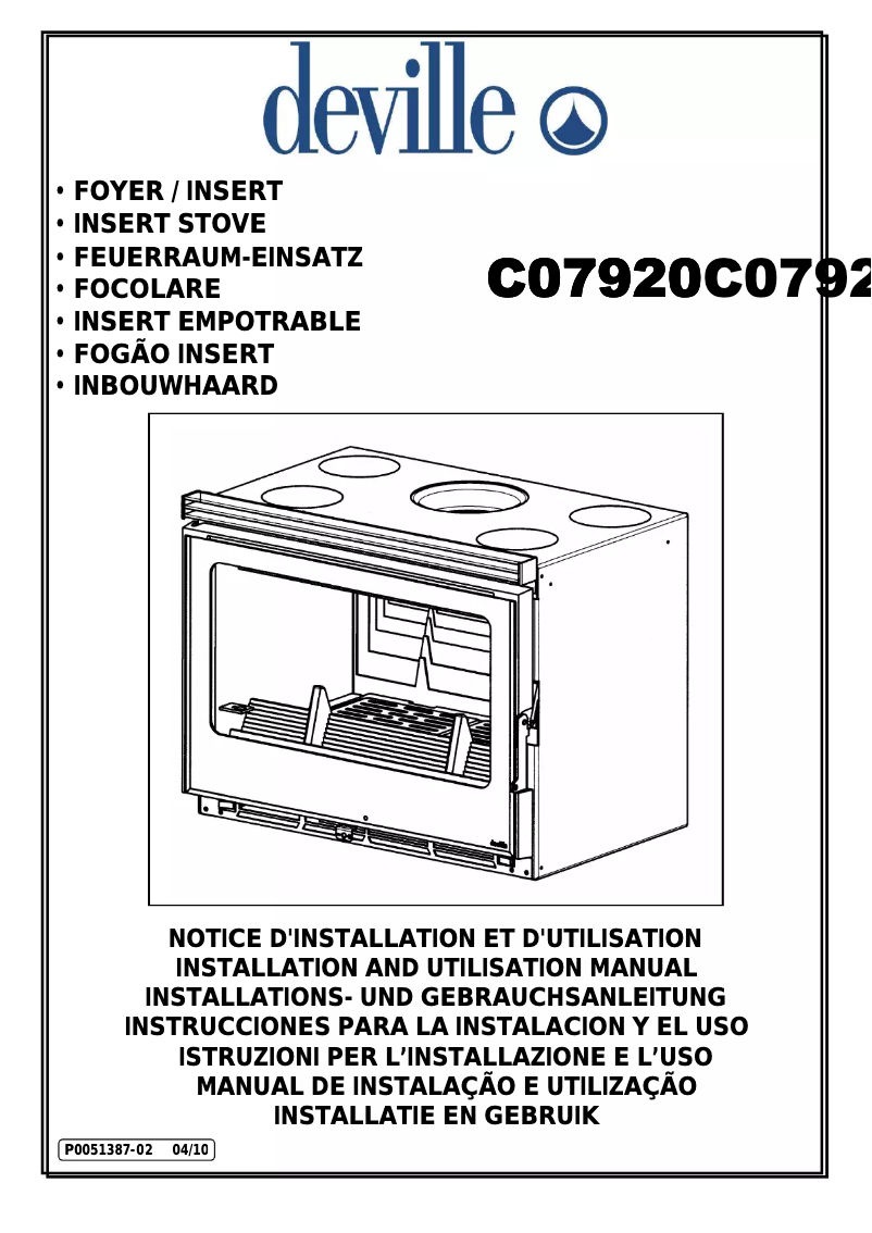 Page 1 of the manual User Manual Deville Bijou 65 Turbo vision