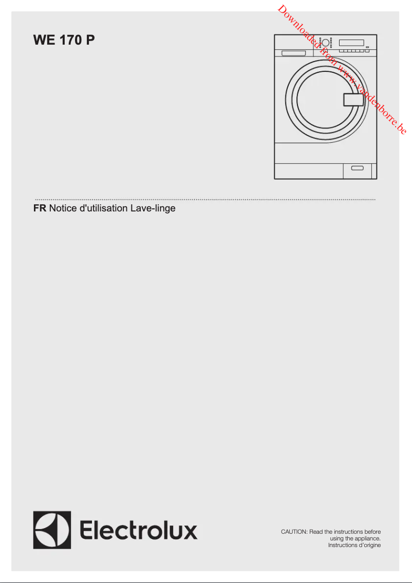 Page 1 of the manual User Manual Electrolux myPRO WE170P